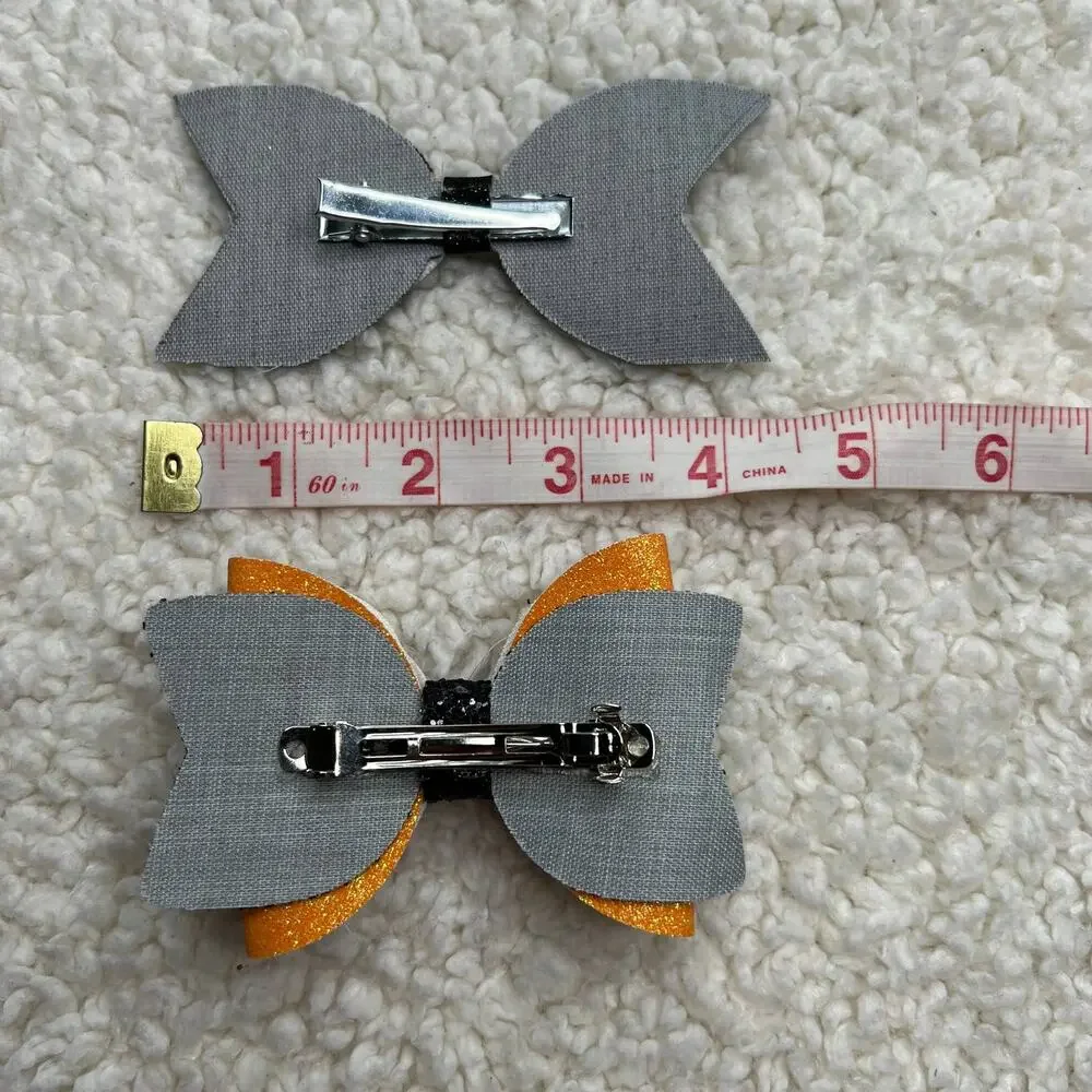 Halloween Bows Set of 2 Hats and Pumpkins